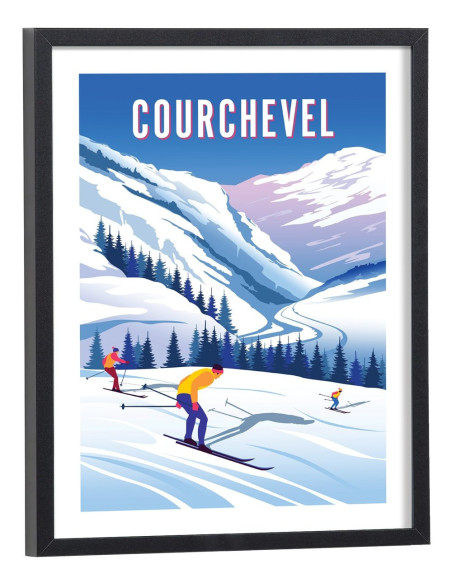 Affiche Courchevel Vintage