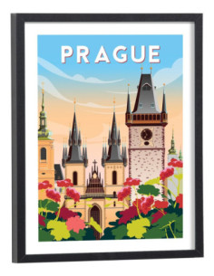 Affiche Prague Vintage