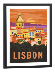 Affiche Lisbonne vintage