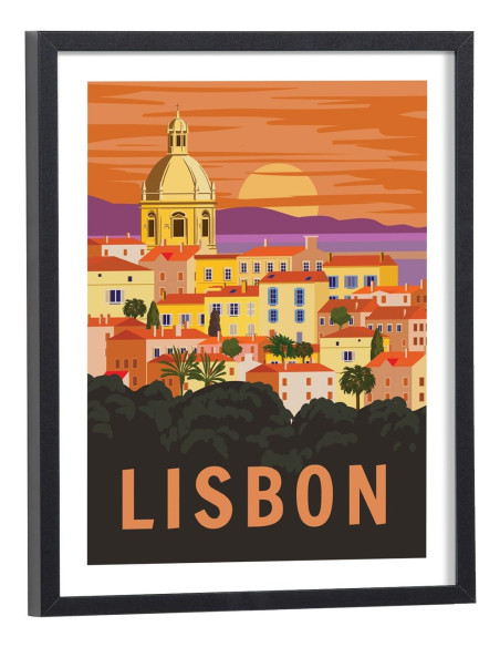 Affiche Lisbonne vintage