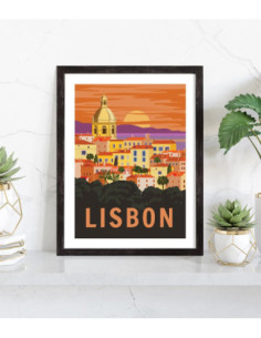Affiche Lisbonne vintage 2