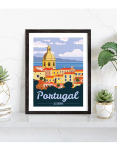 Affiche Portugal Lisbonne Vintage 2