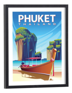 Affiche Phuket Vintage Thaïlande