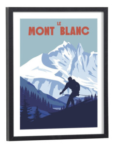 Affiche Le Mont Blanc vintage