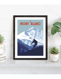 Affiche Le Mont Blanc vintage 2