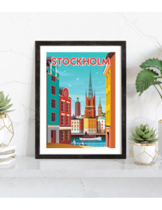 Affiche Stockholm Vintage 2