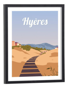 Affiche Hyères Vintage