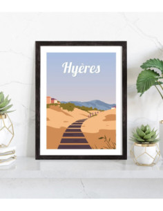 Affiche Hyères Vintage 2