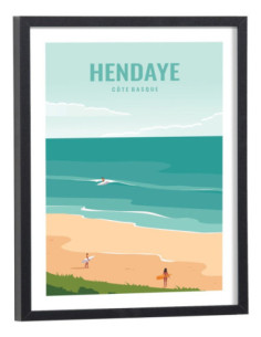 Affiche Hendaye vintage
