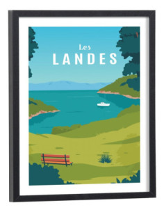 Affiche Les Landes vintage