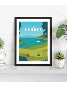 Affiche Les Landes vintage 2
