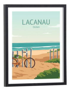 Affiche Lacanau vintage