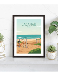 Affiche Lacanau vintage 2