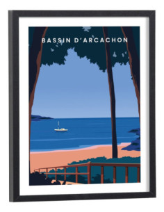 Affiche Bassin d'Arcachon vintage