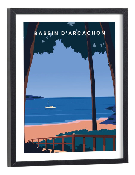 Affiche Bassin d'Arcachon vintage