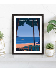 Affiche Bassin d'Arcachon vintage 2