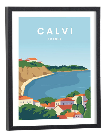 Affiche Calvi vintage