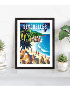 Affiche Seychelles Vintage 2