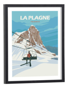 Affiche La Plagne vintage
