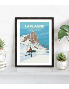 Affiche La Plagne vintage 2