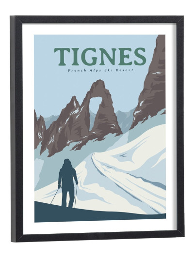 Affiche Tignes ski Vintage