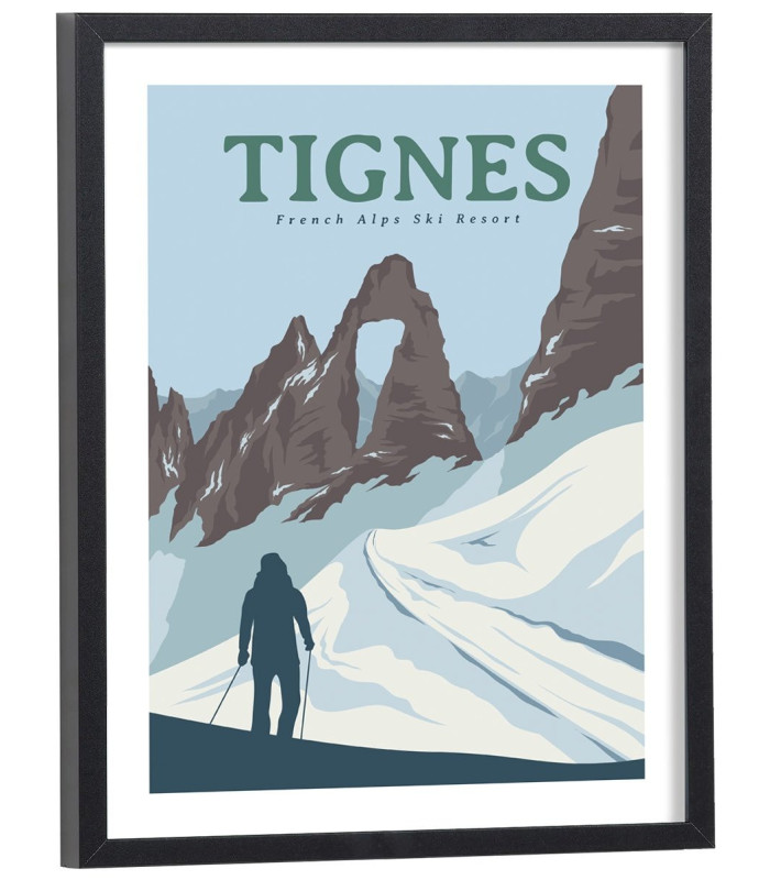 Affiche Tignes ski Vintage