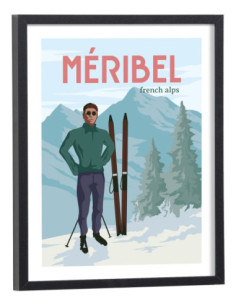 Affiche Méribel vintage