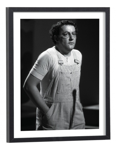 Affiche Coluche salopette