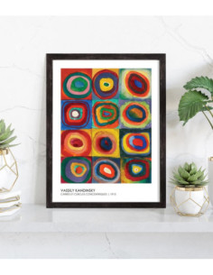 Affiche Reproduction Kandinsky - Carrés et cercles concentriques 2