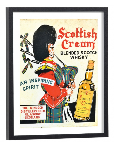Affiche Pub ancienne Whisky Scottish Cream