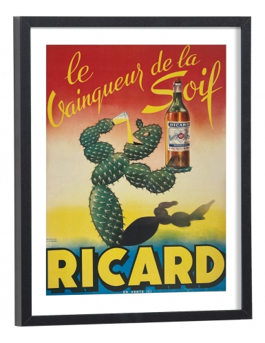 Affiche Publicitaire Ricard - le vainqueur de la soif