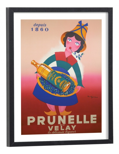Affiche Pub Prunelle du Velay vintage