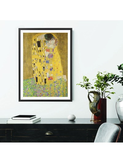 Tableau Le baiser - Gustav Klimt  - Affiche reproduction