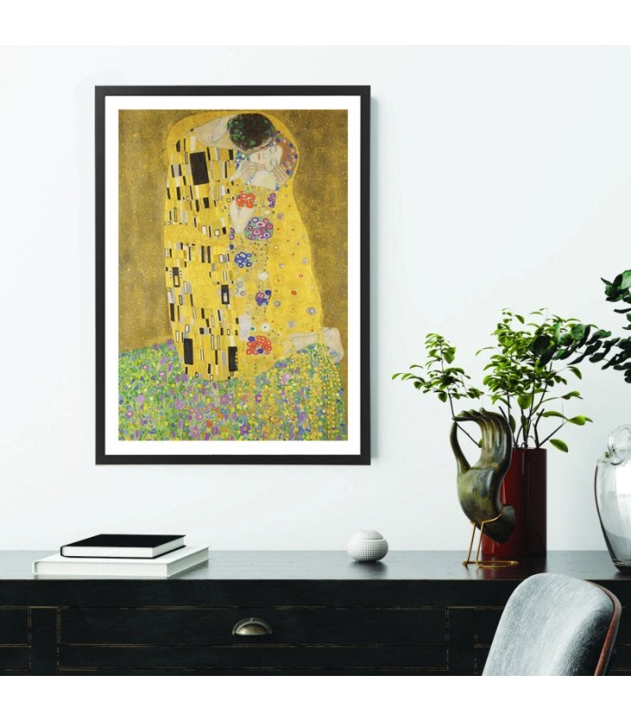 Tableau Le baiser - Gustav Klimt  - Affiche reproduction