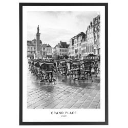 Affiche Lille noir et blanc