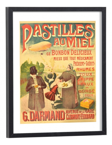 Affiche Pub Pastilles au miel