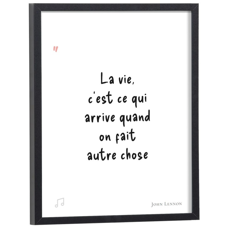 Affiche citation "La vie, c'est ce qui arrive quand on fait autre chose"  John Lennon