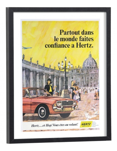 Affiche Pub Hertz vintage