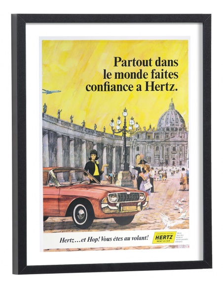 Affiche Pub Hertz vintage