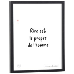 Affiche citation "Rire est le propre de l'homme" François Rabelais