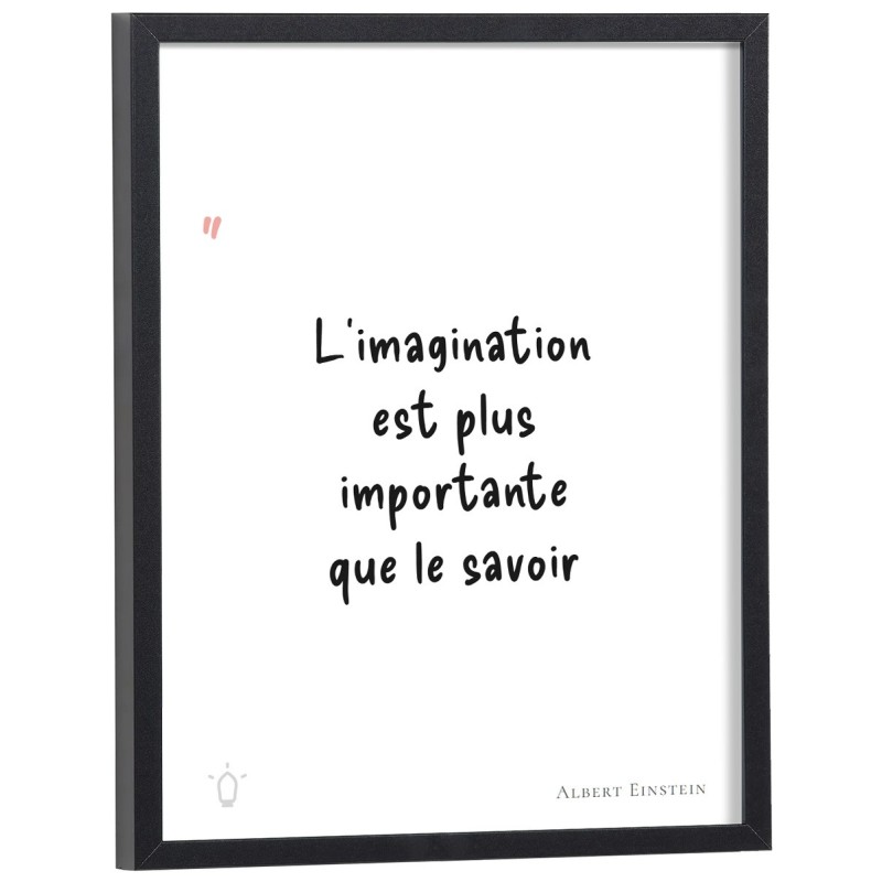 Affiche citation "L'imagination est plus importante que le savoir" Albert Einstein