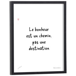 Affiche citation "Le bonheur est un chemin, pas une destination" Bouddha