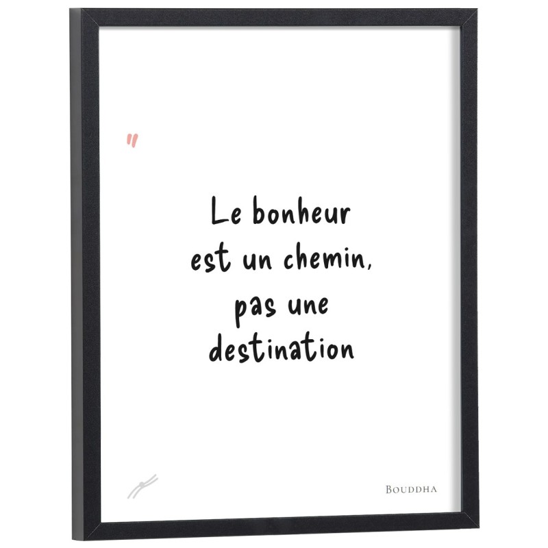 Affiche citation "Le bonheur est un chemin, pas une destination" Bouddha