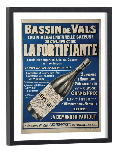 Affiche Pub bassin de Vals eau Minérale Naturelle Gazeuse Source