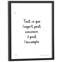 Affiche citation "Tout ce que l'esprit peut concevoir, il peut l'accomplir" Napoleon Hill