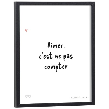 Affiche citation "Aimer, c'est ne pas compter" Albert Camus