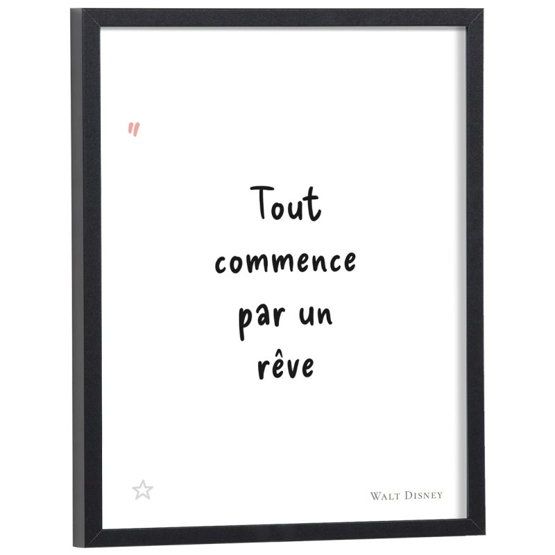 Affiche citation "Tout commence par un rêve" Walt Disney
