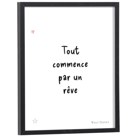 Affiche citation "Tout commence par un rêve" Walt Disney