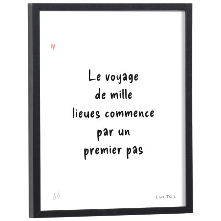 Affiche citation "Le voyage de mille lieues commence par un premier pas" Lao Tseu