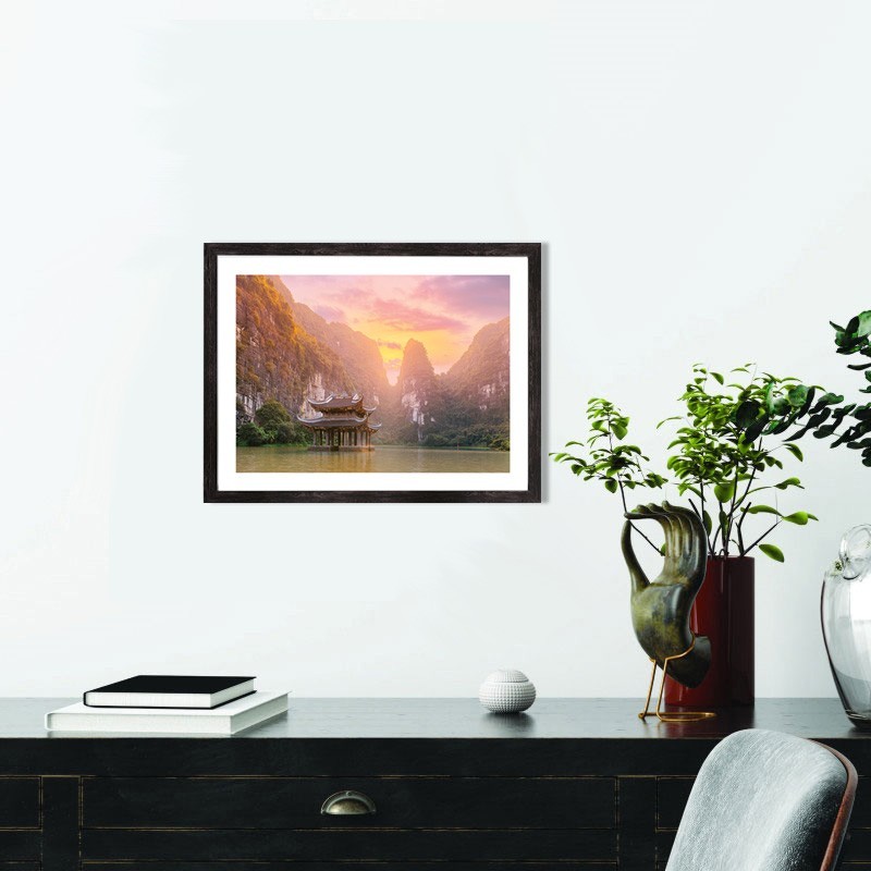 Affiche Paysage Trang An au Vietnam